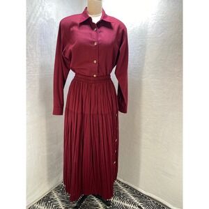 ON THE VERGE Womens Maroon Blouse S Midi Skirt M Aggies‎ Football Fan